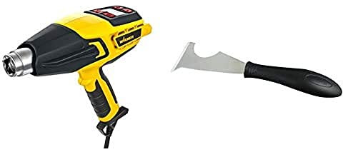 WAGNER Set: Heißluftpistole FURNO 500 - max. 600°C, 2000 W + WAGNER Pro Advanced Farbschaber-Set FURNO inkl. 5 Klingen, schwarz-silber