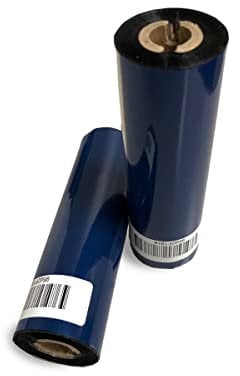 Wolfbarco Thermotransferband für Zebra GC/GK420t, GX420t, ZD421t, 621t, TLP2824, Eltron Desktop-Barcode-Drucker, 110 mm x 74 m, Schwarz, 36 Rollen