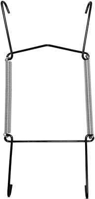 Invisible Plate Hangers for Wall | Decorative Dish Display Holders Hanging Wires Spring Hook Holder Fit to Hang on Wall (Black Plate Hanger, 13 - 19 cm (5 - 7.5 Inch))