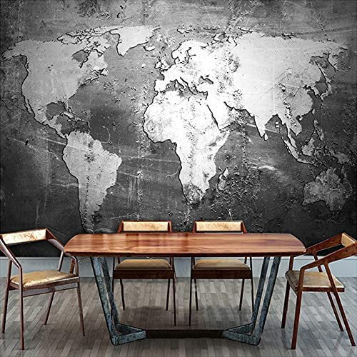 HDHGKYY Mural 3D Wallpaper Retro Nostalgic World map Wallpaper roll Office Living Room Sofa Background Wallpaper Wall Sticker