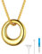 U7 Ashes Jewellery For Men Women Gold Circle Ash Pendant Cremation Keepsake Necklace
