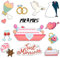 Hoteam 14 Pcs Just Married Cruise Door Magnets Wedding Refrigerator Decorations Cruise Cabin Door Sign for Stateroom Ship Car Honeymoon Anniversary Wedding Party Panel Tailgate Decor
