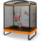 SPOTRAVEL 6FT Recreational Trampoline, 2-in-1 Kids Jumping Trampoline with Swing, Outdoor Fitness Bounce Trampoline for Children Adults (Orange)