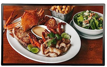 RUIRUME 27-Zoll-32-Zoll-IPS-HD-Display, Nicht-WiFi-SD-Karte, Bilderrahmen, IPS-Bildschirm, HD-Display mit ferngesteuertem Bewegungssensor (Color : Black, Size : 27 inch)