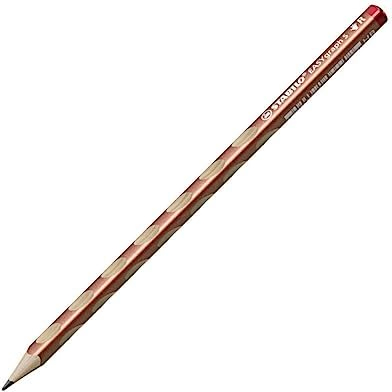 STABILO Schmaler Dreikant-Bleistift für Rechtshänder EASYgraph S Metallic Edition in Kupfer - Einzelstift - Härtegrad HB