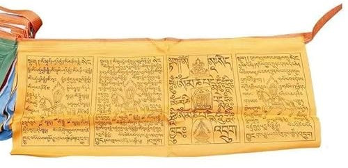 Banderas al aire libre, banderas de oración, bandera del Tíbet, budista tibetano, banderas de oración de colores, caballos de viento, banderas de yoga de meditación hechas a mano, 3 metros, 10 piezas