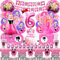 104 Pcs Barb Décoration Anniversaire Fille 6 Ans - Vaisselle, Ballons Hélium, Assiettes, Gobelets, Serviettes, Nappe - Deco Gâteau