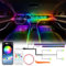 OMECO Ambientebeleuchtung Auto, Neon 5050RGB 5V Auto LED Innenbeleuchtung mit Fußraumbeleuchtung und Kontroller Rainbow LED Strip Light Set Musik Sync USB mit APP Steuerung und Fernbedienung