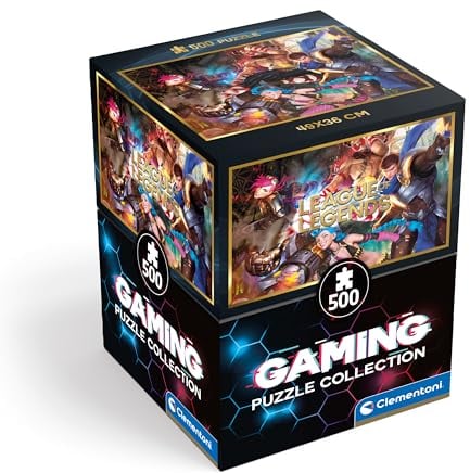 Clementoni Jigsaw Puzzle League Of Legends 500 Pieces - Gaming Collection, Poster Included, Puzzle For Adults 14-99 Years, Gift For Men/Women, Game, Made In Italy, 35559