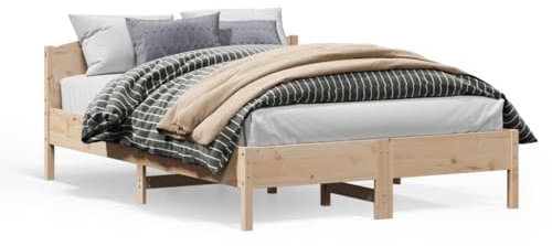 vidaXL Massivholzbett ohne Matratze 120x200 cm Kiefernholz