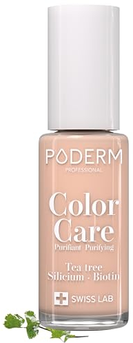 PODERM Vernis Mycose à Ongles - Swiss Made | Couleur Nude Beige - 8ML | Antifongique au Tea Tree, Silicium & Biotine | Renforce, Répare & Camoufle les Ongles Jaunes et Abîmés | Créé par une Podologue