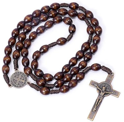 JOYVOX Elegant Rosary Beads for Catholic Men - Smooth Prayer Beads with Durable Crucifix for Meditation and Daily Wear