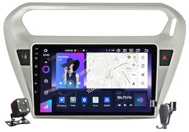 YLOXFW Android 12.0 Autoradio Stereo Navi mit 4G 5G WiFi DSP Carplay für Peugeot 301 2012-2018 Sat GPS Navigation 9 Zoll MP5 Multimedia Video Player FM BT Receiver,M6 pro3