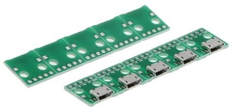 EJPPDHCO 10PCS MICRO USB To DIP Adapter 5pin Female Connector B Type PCB Converter Breadboard Switch Board SMT Mother Seat
