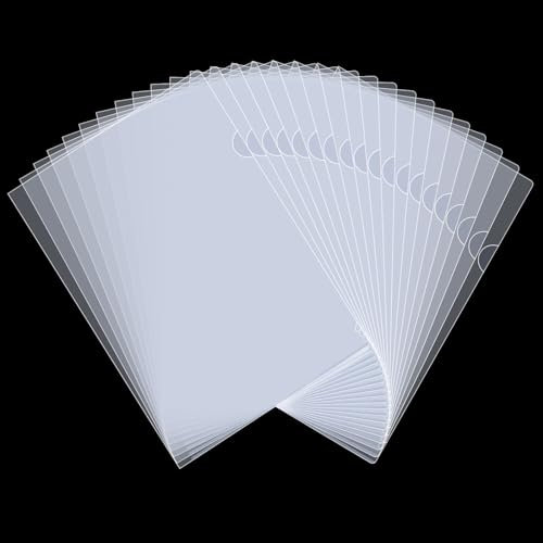 40 Stück Klarsichthüllen A4 Seitlich Offen,Transparent Aktenhüllen aus Kunststoff,180 Mikrometer,Dokumentenhülle Sichthüllen