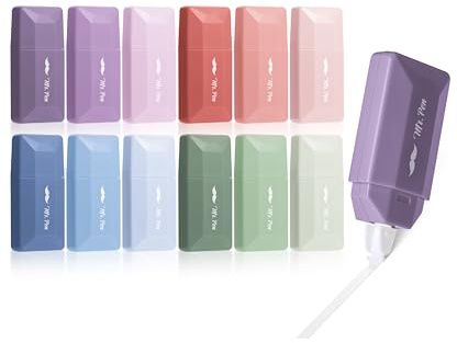 Mr. Pen- Correction Tape, 0.2 x 236, 12pcs, Pastel Colors, Cute Correction Tape, Back to School Supplies