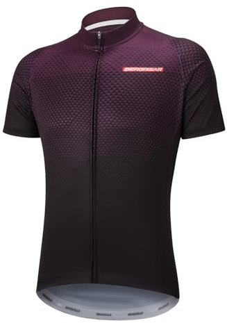 BERGRISAR Men's Cycling Jerseys Short Sleeves Bike Bicycle Shirt 006purple XXL