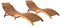 DYRJDJWIDHW la Chaise Longue,transat Pas Cher,Bain de Soleil Plastique,Chaises Longues 2 pcs Bois d'acacia solideConvient pour Les Jardins, Les balcons, Les piscines