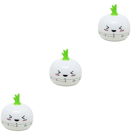 Amosfun 3St Küchenuhr Neuheit Küchentimer einzigartige Küchentimer Eierkocher Timer Digitaluhren Uhr aufziehen küchenmaschiene kochgeschirr Haushalts-Countdown-Timer Küchenerinnerung Weiß