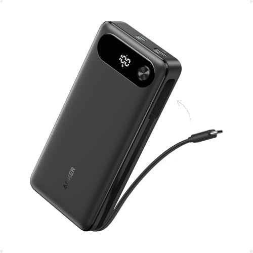 POWERBANK ANKER 20000 MAH 87W CON CABLE USB-C INTEGRADO