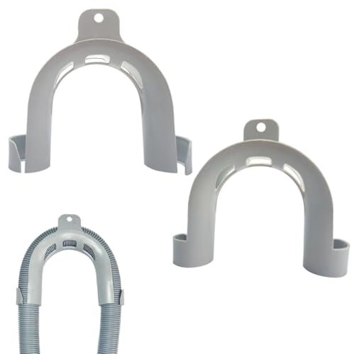 Universale U Tubo di Scarico,Ganci per Tubi di Uscita,Scarico Tubo Flessibile Supporto Rondella,Raccordo Universale a Gomito,Curva per Tubo Scarico Lavastoviglie per Lavatrici e Lavastoviglie,2 Pezzi