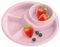 Bandeja de cerámica para servir alimentos, platos rosados ​​para comidas equilibradas, aptos para microondas y lavavajillas, bandeja redonda dividida de 8 - 1 pieza(Rosa)