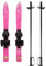 Qianly Skiblades Kurze Skier für Schnee Und Stöcke für Kinder Im Alter von 3–8 Jahren, Outdoor Freizeit Snowboard Skiboards, Rosa