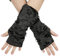 Capaneus 1 Paar Karneval Fingerlose Handschuhe,Schwarze Punkhandschuhe,Steampunk Zubehör,Gothic Accessoires für Karneval,Cosplay,Themenparty