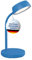 Maul Schreibtischlampe LED MAULabby | Kleine Schreibtischlampe mit Standfuß | Moderne Tischlampe für Schreibtisch, Büro | Flexible LED Lampe mit 3000K warmweißem LED Licht | Blau