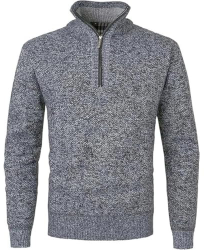 MATINEE Mens Fleece Thermal Fleece Lined Sweater Cardigans (UK, Alpha, L, Regular, Regular, LT Grey 1)