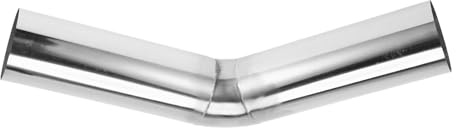 Motoforti 45 Degree 70mm/2.75 OD 200mm/7.87 Length Mandrel Exhaust Pipe | Silver Tone, DIY custom car modified exhaust pipe tubing piping, 304 Stainless Steel