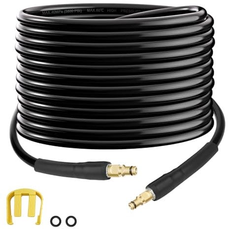 10M/32.8FT Pressure Washer Replacement Hose for Kärcher K Series Pressure Washer K2 K3 K4 K5 K7 Click Type Plug Quick Connector, 40MPa(5800 PSI) High Pressure Hose