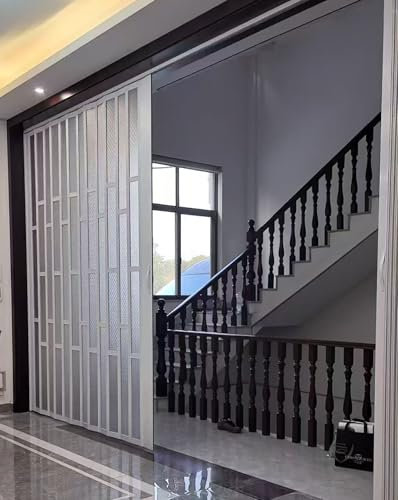 Porta A Soffietto Porte A Libro Porta a soffietto con chiusura magnetica plissettata di grandi dimensioni per ingresso corridoio/scale, cancelletto divisorio pieghevole per interni ad alta resistenza(