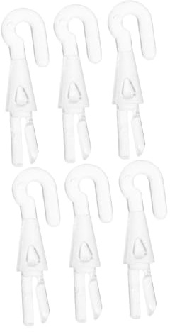 Ipetboom Blind Wand Replacement Hook 6pcs Sturdy Twist Rod Connector with Flexible Wand Tip Hook for Venetian and Horizontal Window Blinds for Home Window Treatment