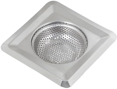 Filador de desagüe del fregadero, cesta de colador de fregadero de acero inoxidable de 4, 3 pulgadas, receptor de cabello de desagüe de malla fina para baño de cocina
