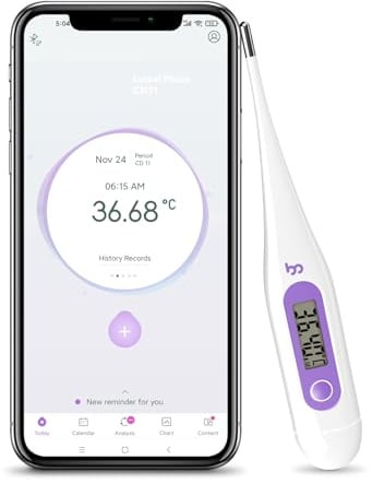 Femometer Vinca Lite Basalthermometer, Digitales Fruchtbarkeitsthermometer Fruchtbarkeitsmonitor für Eisprung Zykluskontrolle, kein Bluetooth