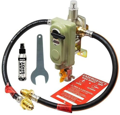 Automatic Gas Bottle Change Over Valve Kit for Two Red Calor Propane LPG Bottles