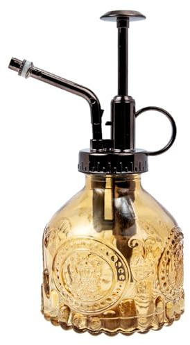 Alasum Vintage Glas Sprühflasche für Pflanzen Gartensprüher aus Transparentem Glas mit Pumpaufsatz Präzises Bewässern Kleiner Zimmerpflanzen und Bonsai Dekoratives Blumensprüher Werkzeug