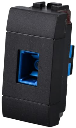 Connecteur de prise fibre optique à encastrer, compatible avec Bticino Living International, couleur noire, série MBL, compatible avec supports standard, prise FO pour réseau de données et FTTH
