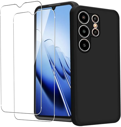 KZIOACSH Case for Blackview WAVE 10C/WAVE 10 with 2 Tempered Glass, Flexible Ultra Slim Silky-Soft Touch Matte TPU Anti-Scratch Shockproof Drop Protection Rugged Phone Cover