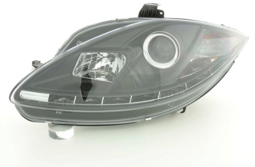 Zubehörscheinwerfer Autoscheinwerfer Ersatzscheinwerfer Frontlampen Frontscheinwerfer Tagfahrlicht Scheinwerfer Daylight Seat Leon 1P/Altea 5P schwarz