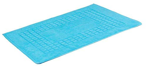 ETÉREA® Badvorleger 50x80cm [100% Baumwolle] - Carli Modern Türkis - Duschvorleger schnelltrocknend - Badematten & Badteppiche - Bathroom Mat - Badvorleger Waschbar - Frottee Badteppich 850 g/m²