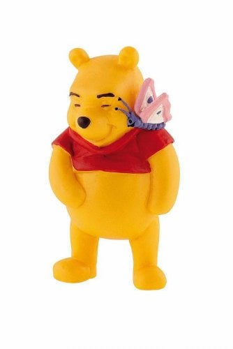 Bullyland 12329 - Spielfigur, Walt Disney Winnie Puuh mit Schmetterling, ca. 6,1 cm