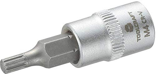 TOOLCRAFT M4 816073 Innen-Vielzahn (XZN) Steckschluessel-Bit-Einsatz 4mm 1/4 (6.3 mm), 3 Stück