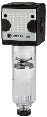 RIEGLER 100513-F 12 K-HA Filter »multifix« mit Polycarbonatbehälter, 5 µm, BG 1, G 3/8, HA, 1Stk