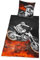 Herding Young Collection Bettwäsche-Set, Motocross Wendemotiv, Bettbezug 135 x 200 cm, Kopfkissenbezug 80 x 80 cm, Polyester, Schwarz