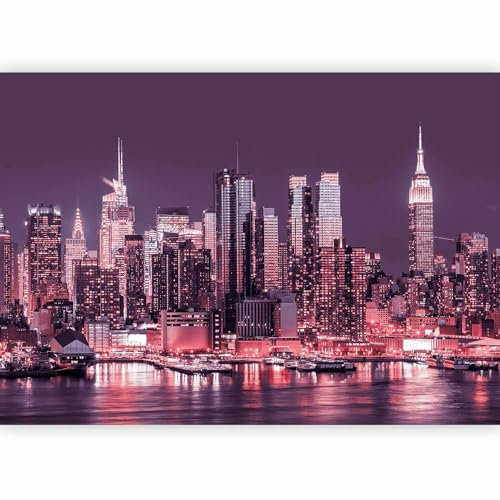 Fotomurales B&D XXL 300x210 cm Papel pintado tejido no tejido Decoración de Pared decorativos Murales moderna Diseno Fotográfico Ciudad City New York d-B-0060-a-d