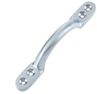 Victorian Window Sliding Sash Pull D Handle + Screws - Satin Chrome (4 / 100mm)