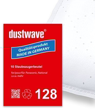 Sparpack - 10 Staubsaugerbeutel passend für Panasonic - MC-E 865 Staubsauger - dustwave® Markenstaubbeutel/Made in Germany + inkl. Microfilter