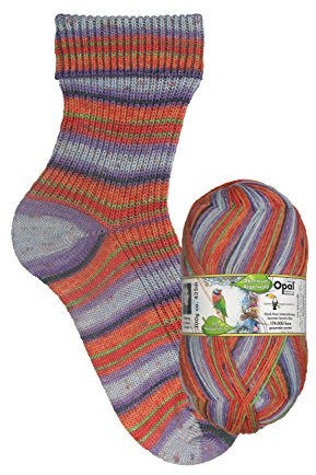 OPAL, Abenteuer Regenwald - 6-fdig, Der Weggefhrte - Farbe 9463, 1x150g Wolle, Strickgarn